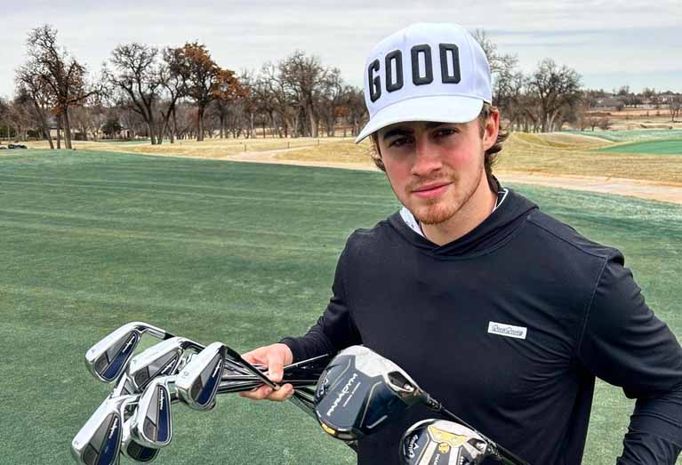 Garrett Clark playing golf