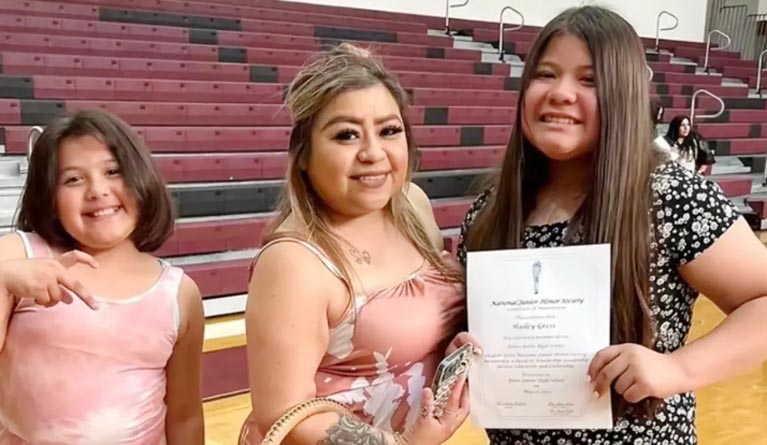 Ash Trevino with her family