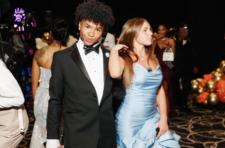 Capri Jones with his girlfriend Piper Rockelle