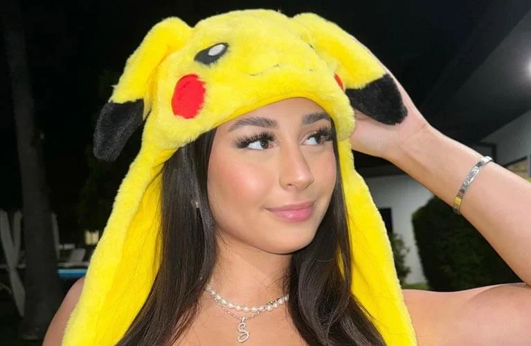 Sam Frank looks cute in Pokemon hat